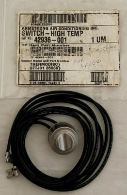 NOS ARMSTRONG 42936-001 THERMODISC 37TJ31 35039 High Temp Switch L250-110F - Image 1 of 4