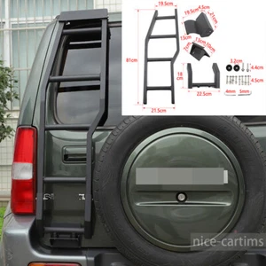 Alloy Black Car Rear Door Tailgate Ladder Climbing Trim For Suzuki Jimny 2007-17 - Picture 1 of 10