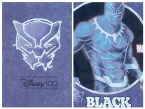 Disney 100 Years of Wonder Black Panther t-shirt NEW marvel avengers Spiderman - Picture 1 of 9