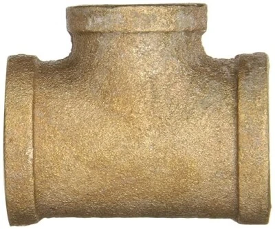 Instalación de tubería de latón de 3/4", camiseta, 3/4" x 1/2" x 3/4" FIP Foto 1 de 2