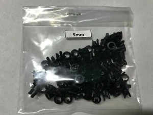 100 PC Black Plastic 5mm LED Clip Holder Display Mount Cases USA - Picture 1 of 2
