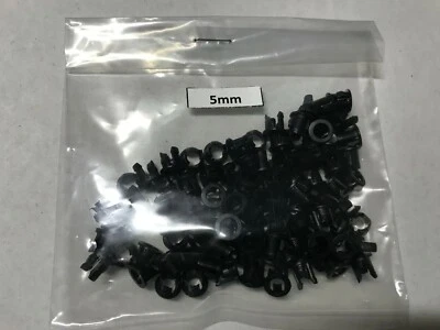 100 PC Black Plastic 5mm LED Clip Holder Display Mount Cases USA - Image 1 of 2