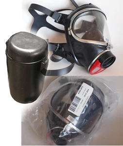 Dräger Panorama Nova Atemschutzmaske Gasmaske Atemschutz THW Feuerwehr Dose - Bild 1 von 6