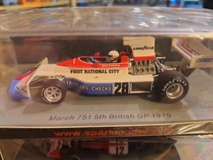 MARCH 751 5TH BRITISH GP 1975 DONOHUE 1/43 SPARK S5375 PROMO - Picture 1 of 1