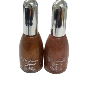 La Femme Nail Polish 2 Autumn Brown Rust Orange Shade Stocking Filler Gift - Picture 1 of 6