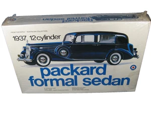 Vintage NOS. Sealed Entex 1937 Packard Formal Sedan 1/16 Model Kit 12 Cylinder - Picture 1 of 15