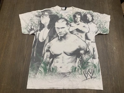 Camisa de Lucha Libre WWE Niños Grande 18-20 AOP Gráfico Nuevo Orden Mundial Híbrido y2k Wrestlemania Foto 1 de 4