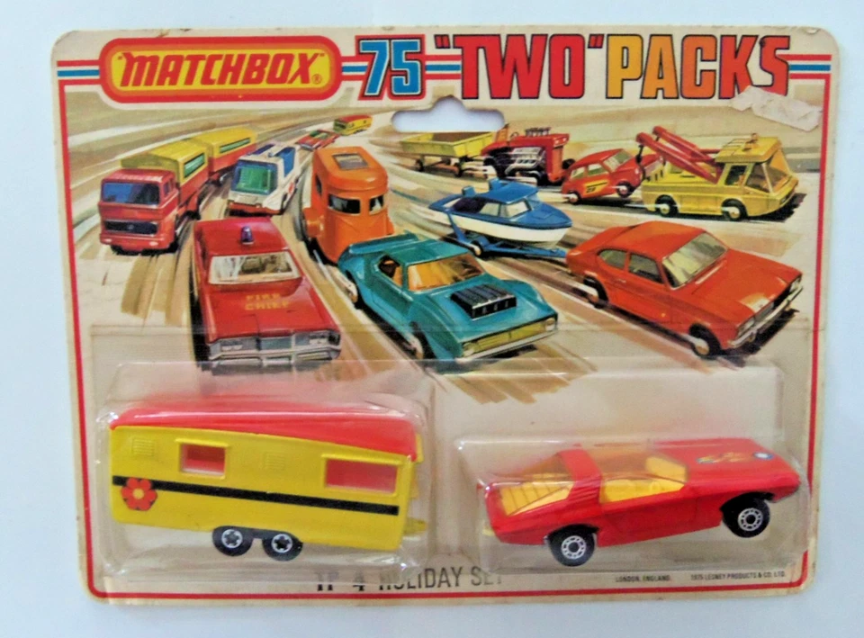 VINTAGE MATCHBOX SUPERFAST 75 two packs TP-4 HOLIDAY SET - SEALED BLISTER - - Image 1 of 1