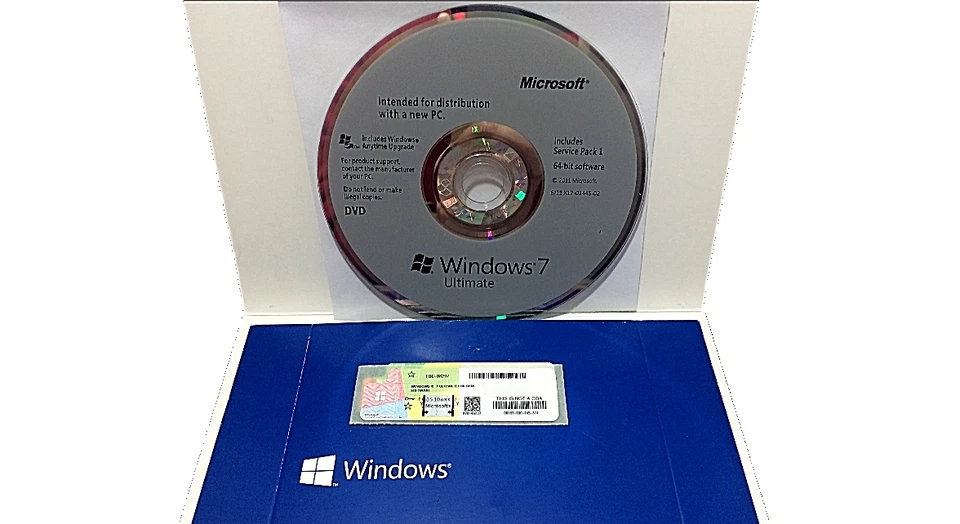 Microsoft Windows 7 ULTIMATE DVD officiel 64 bit + Licence avec scellé - Bild 1 von 1