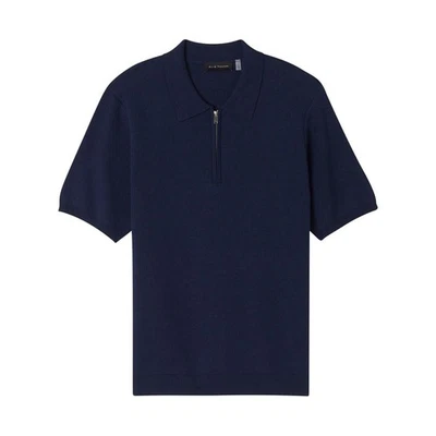 Suéter Polo Tahari Para Hombre Manga Corta Cuarto Cremallera Azul Marino Talla L Preppy Foto 1 de 4