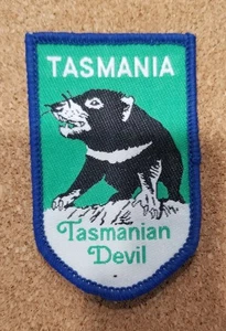 Tasmanischer Teufel Tasmanien Australien - Souvenir gewebter Stoff Aufnäher / Abzeichen - Bild 1 von 4