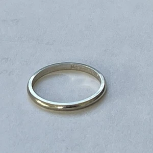 Zierlicher minimalistischer Ehering 14 Karat Weißgold schlichter Ring 1,4 mm 1 g Größe 4,5 - Bild 1 von 11