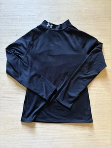 Under Armour Cold Gear Size YXL Youth Extra Large Fitted Black Shirt Layer Boys - Picture 1 of 6