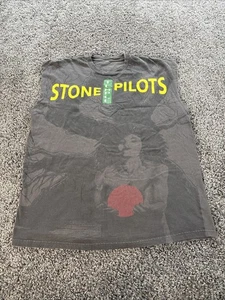 Vintage Stone Temple Pilots Graphic T Shirt XL Grey Graphic All Over Sleeveless - Picture 1 of 5