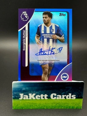 2025-26 Topps Premier League EPL - Auto Georginio Rutter #AUGR Blue Rainbow /150 - Image 1 of 2