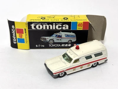 Ambulancia Toyota Tomica Nº40 Hecha en Japón 1972 Caja Negra Foto 1 de 4