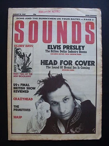 SOUNDS AUG 15 1987 CRAZYHEAD ELVIS PRESLEY AEROSMITH BLACKIE LAWLESS SPRINGSTEEN - Picture 1 of 1