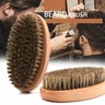 Natural Boar Bristle Beard Brush for Men Face Massage Works To Comb Mustache