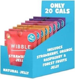 Wibble Natural Jelly Crystals, 8 Pack, Variety Pack, Quick Set, Low Sugar, Plant - Picture 1 of 6