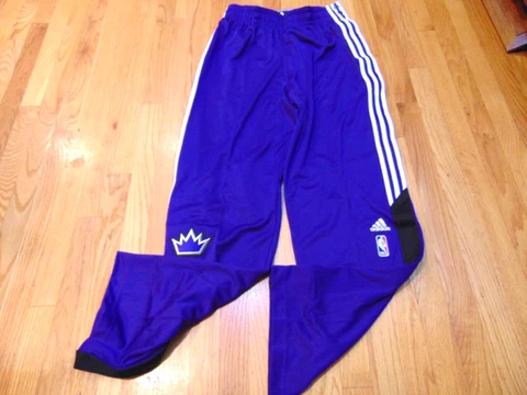 ADIDAS NBA AUTHENTIC SACRAMENTO KINGS ON COURT PANTS BUTTON DOWN SIZE XL+2" Cover