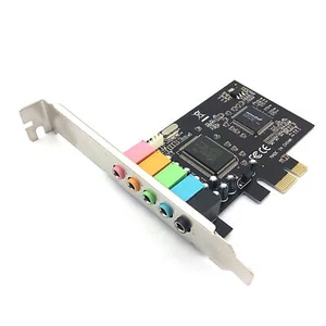 5.1ch PCI-E Express Full Duplex CMI8738 Audio Sound Card W/Low Profile Bracket - Photo 1/13