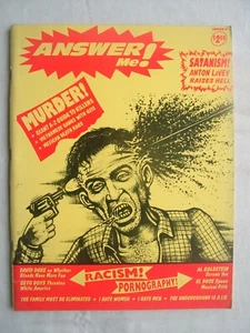 ANSWER ME! Issue 2 - Jim & Debbie Goad 1992 - A-Z of Murder, Anton LaVey ++ - Picture 1 of 4