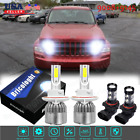 For Jeep Liberty 2008-2012 LED Headlight Hi/Lo + Fog Light 4X Bulbs Combo 8000K Jeep Liberty