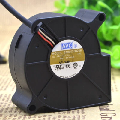 AVC 6025 6CM 24V BA06025B24H Turbo Centrifugal Blower Cooling Fan - Image 1 of 4