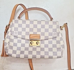 AUTH LOUIS VUITTON Croisette Damier Azur Handbag Good Condition Crossbody Bag - Picture 1 of 14