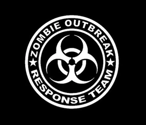 ZOMBIE OUTBREAK RESPONSE TEAM Window Sticker Decal - Multiple Colors - Picture 1 of 7