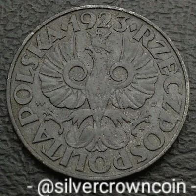 Poland WWII German Occupation 20 Groszy 1923. Y#37. Zinc Coin. Struck 1941-44. - Image 1 of 4