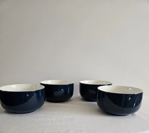 4 Kanwone Müsli/Suppenschüsseln 4,5" T x 2 5/8" H Blau & Weiß - Bild 1 von 5
