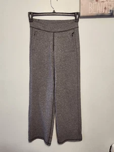Ivivva Athletica Gray Yoga Pants Pockets Size 12 Girls Lululemon Flare Legging - Picture 1 of 3