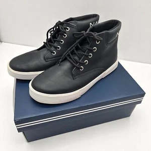 Nautica High Top Sneakers Size 5 Wharf Harbour Boys Black Casual Boots - Picture 1 of 11