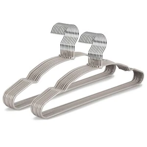Metal Hangers 20 Pack Non Slip Clothes Space Saving Heavy Duty Rubber Coated - Picture 1 of 8