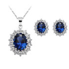  Crystal Pendant Trendy Earrings Fashion Necklace Ladies Suits Jewelry