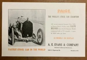 1921 Paige Motorcar Winner Daytona Beach World's Fastest 18X12 ManCave Garage  - Picture 1 of 1