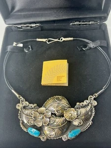 Türkis 925 Silber Blumenblatt Design, Mexiko Cii (Taxco Traditionen Sammlung) - Bild 1 von 22