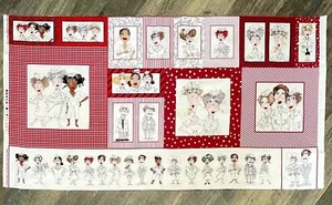 Happy Nurse Loralie Harris 2006 Cotton Fabric Panel 23” x 44” - Picture 1 of 10