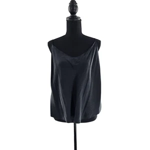J. Crew Washable Silk Charmeuse Camisole Top Black Sz XXL Adjustable Straps - Picture 1 of 7