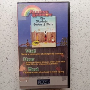 Reading Rainbow VHS "The Wonderful Towers of Watts" Ep #111 LeVar Burton ExLib - Picture 1 of 7