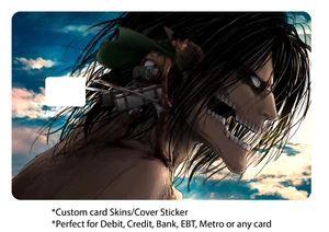 Attack On Titan Eren Yeager passt Kredit-, Debit-, Metro- und Bankkarten-Skin/Aufkleber - Bild 1 von 1