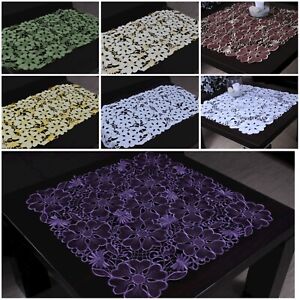 Oval Square Embroidered Table Runners Tablecloths Floral Table Decoration