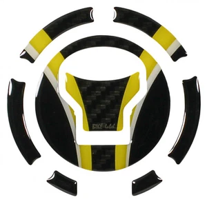 Almohadilla del depósito Tapa del depósito Moto Pad compatible con Honda CB750 Hornet Carbon Amarillo - Imagen 1 de 6