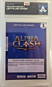 Rare Alpha Clash Prototype Test Card - Lefty's Last Effort - Picture 1 of 2