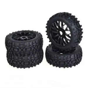 4× 1/8 Reifen Felgen Satz OffRoad Buggy 17mm Hex Gebaut Geklebt 118×42mm RC Tire - Bild 1 von 6