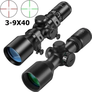 3-9x40 Compact Optics Scope Mildot/ Rangefinder Reticle Red Green Luminescent - Picture 1 of 11