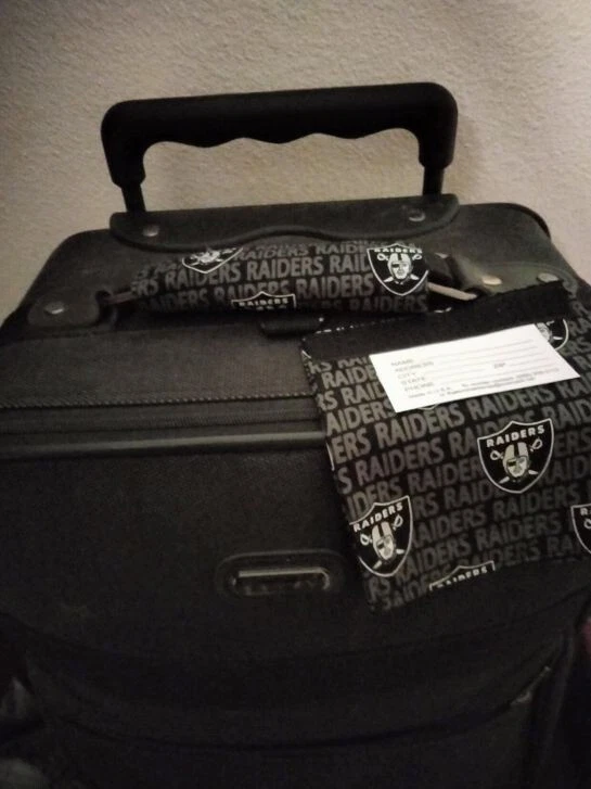 LAS VEGAS RAIDERS LUGGAGE ID HANDLE WRAP TAG AFC
