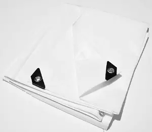 10' x 16' White Heavy Duty 12 mil Tarp Patio Party Tent Swap Meet Booth Canopy - Picture 1 of 1