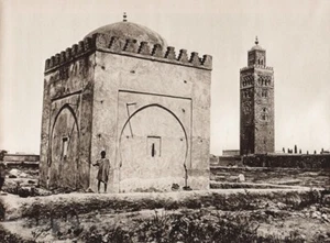 1924 Vintage MOROCCO Marabout Tomb and Koutoubia Mosque FLANDRIN Photo Art 11X14 - Picture 1 of 1